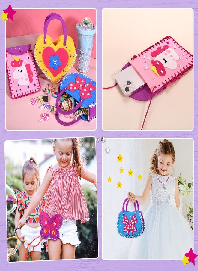 Toylink First Sewing Kit for Kids Beginners Arts Crafts for Girls Ages 4 5 6 7 8 Learn to Sew Unicorn Purse Bags Picture Frame Pen Holder DIY Felt Craft Kits Toddler Gifts - Image 3